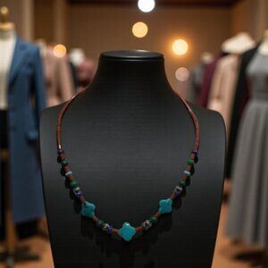 CAROLYN POLLACK Relios Sterling Silver Multi-Gem Necklace Turquoise, Coral